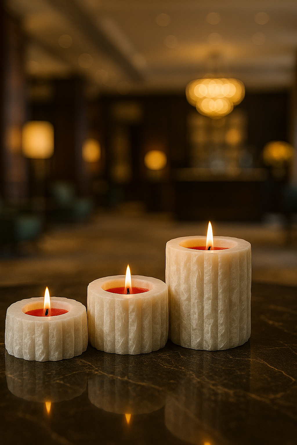 Premium El Oyması Mermer Mumluk | Doğal Taş Tealight | Lüks Ev Dekoru